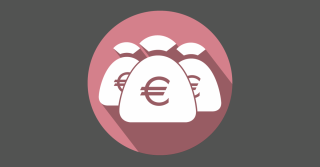 Icon drei Geldsäcke rosa