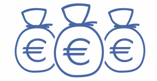 Icon Drei Geldsäcke Weiß