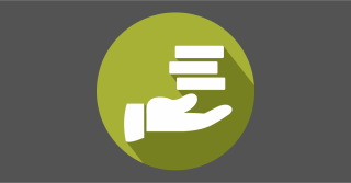 Icon Hand Bücher grün