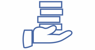 Icon Hand Bücher Weiß